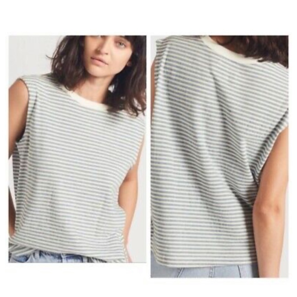 Current Elliot Striped Muscle Tee